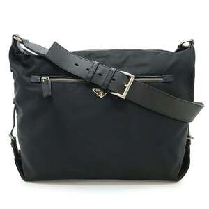 PRADA Black Leather Shoulder Bag